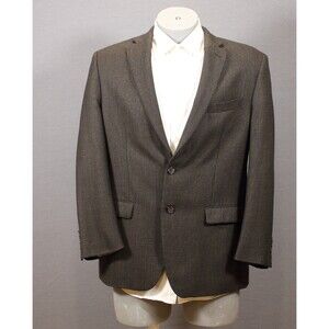 Lauren Ralph Lauren Sport Coat Mens Brown Checked Wool Blazer Jacket 40R